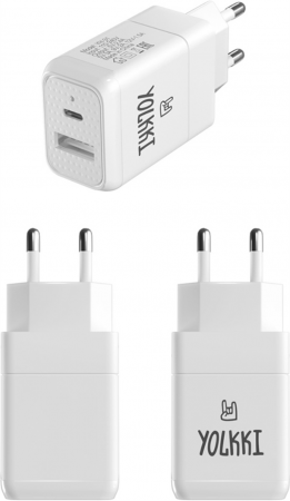 СЗУ-адаптер Yolkki YH-31 USB-С, USB 2,4A 18W белый - интернет-магазин Сотомикс в Череповце