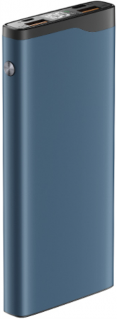 АКБ Olmio внешний QL-10 10000mAh 22.5W QuickCharge 3.0 PowerDelivery LCD Blue (043983) (с/н) - интернет-магазин Сотомикс в Череповце