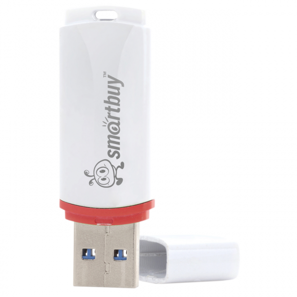 Флэш-память Smartbuy Crown Series USB 2.0 8Gb White - интернет-магазин Сотомикс в Череповце