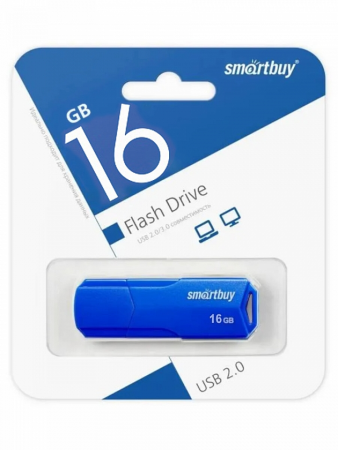 Флэш-память Smartbuy Clue Sirees USB 3.1 16Gb Blue - интернет-магазин Сотомикс в Череповце