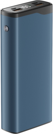 АКБ Olmio внешний QL-20 20000mAh 22,5W QuickCharge 3.0/PD LCD Blue (043986) (с/н) - интернет-магазин Сотомикс в Череповце