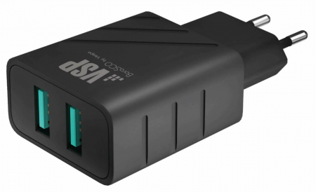 СЗУ-адаптер BoraSCO 2USB 3A черное (52583) - интернет-магазин Сотомикс в Череповце