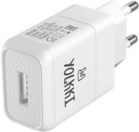 СЗУ Yolkki Lighting YH-10L-WHT 1.0A (провод разъемный) белый - интернет-магазин Сотомикс в Череповце