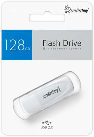 Флэш-память Smartbuy Scout USB 2.0 128Gb White - интернет-магазин Сотомикс в Череповце