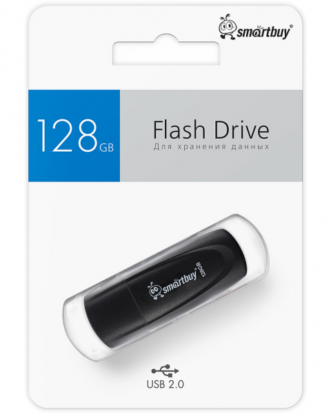 Флэш-память Smartbuy Scout USB 2.0 128Gb Black - интернет-магазин Сотомикс в Череповце