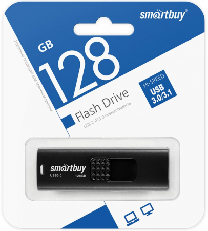 Флэш-память Smartbuy Fashion USB 3.0 128Gb Black - интернет-магазин Сотомикс в Череповце