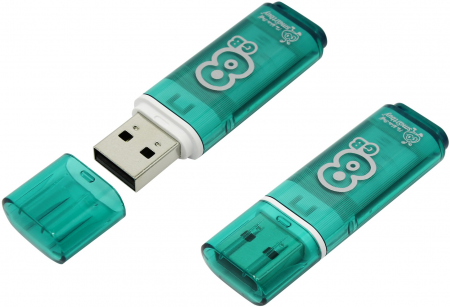 Флэш-память Smartbuy Glossy Series USB 2.0 8Gb Green - интернет-магазин Сотомикс в Череповце