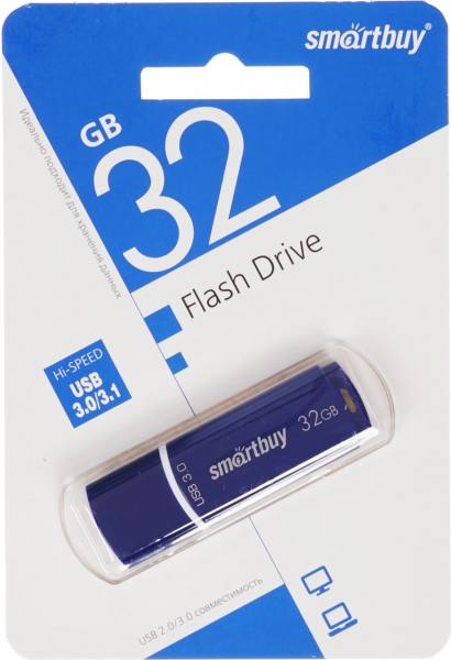 Флэш-память Smartbuy Crown Series USB 3.0 32Gb Blue - интернет-магазин Сотомикс в Череповце