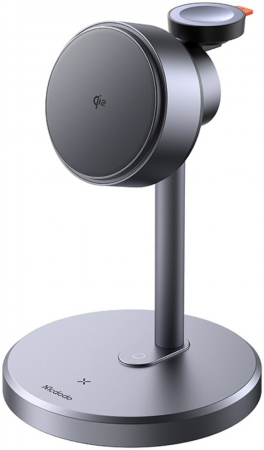 Беспроводное ЗУ MCDODO CH-2462 Wireless Charger Station MagQ Qi2 3in1 Black - интернет-магазин Сотомикс в Череповце