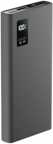 АКБ Olmio внешний QR-10 10000mAh 22.5W QuickCharge 3.0 PowerDelivery LCD Grey (044451) с/н - интернет-магазин Сотомикс в Череповце